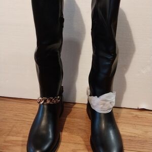 Nettie Stylish Black Over the Knee Boots